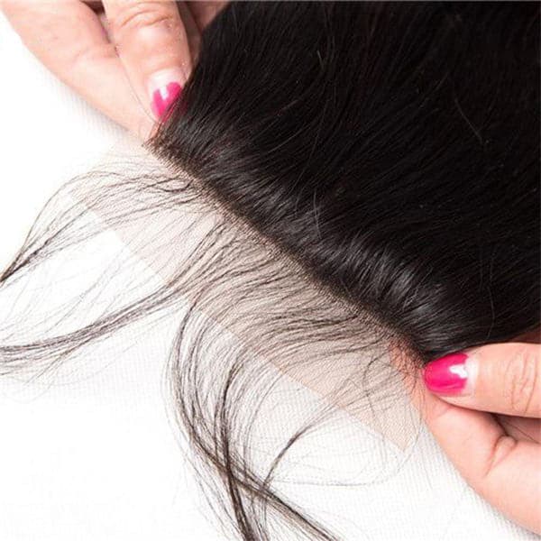 Brazilian Body Wave  Hair Weave 3 Bundles With Lace Closure