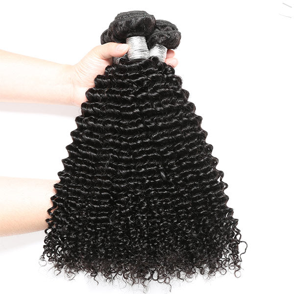 Brazilian Curly Human Hair Weave 3 Bundles Deal